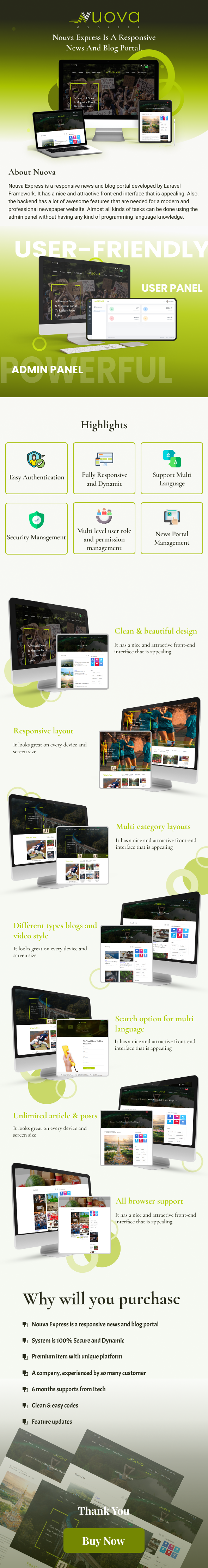NouvaExpress - Magazine and News Portal Website CMS